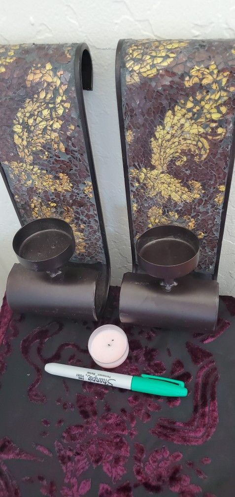 Two Wall-mounted Candle Holders $9.98 Both 