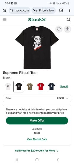 SUPREME PITBULL TEE XL
