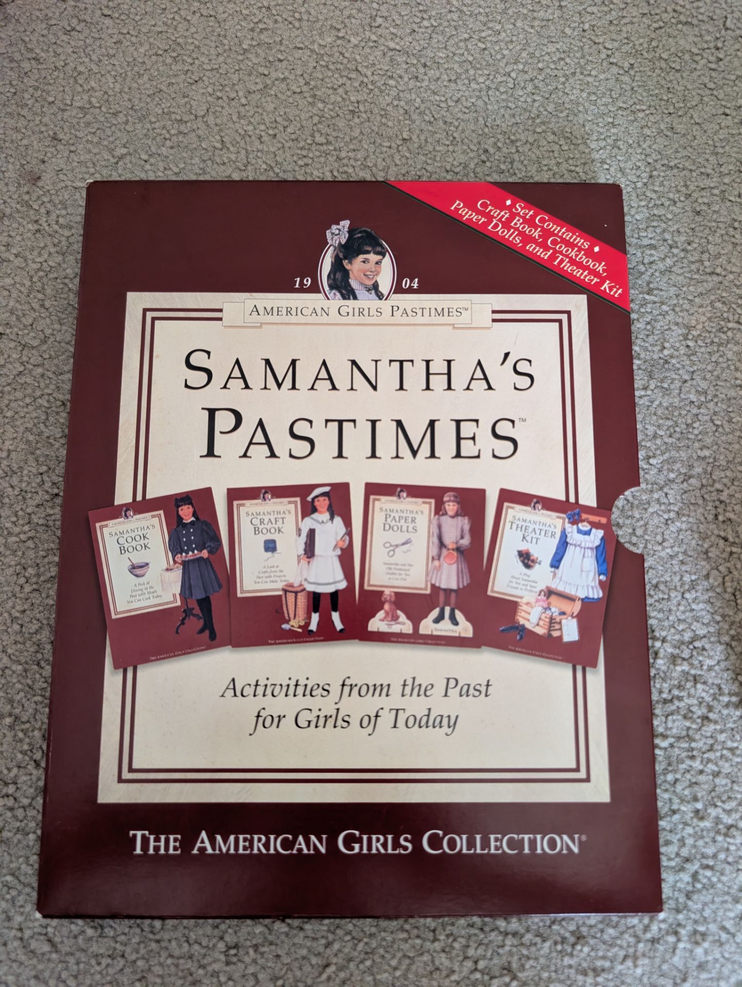 Samantha's Pastimes: Activities from the Past for Girls of Today" is a vintage American Girl set