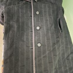 Short Sleeve Black Coat