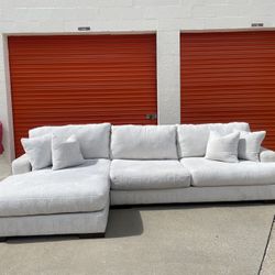 *Free Delivery* White Oversized Sectional Couch