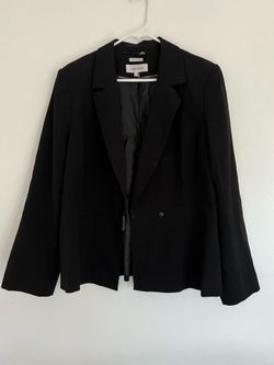 Calvin Klein Women's Black Refined Stretch Blazer
