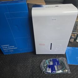 hOmeLabs 50 Pint Wi-Fi Dehumidifier never used new w/ hose for large rooms