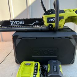 RYOBI 40V HP Brushless 18 in. Cordless Battery Chainsaw with 5.0 Ah Battery and Charger