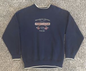 Mens Fisherman Crewneck Size Small