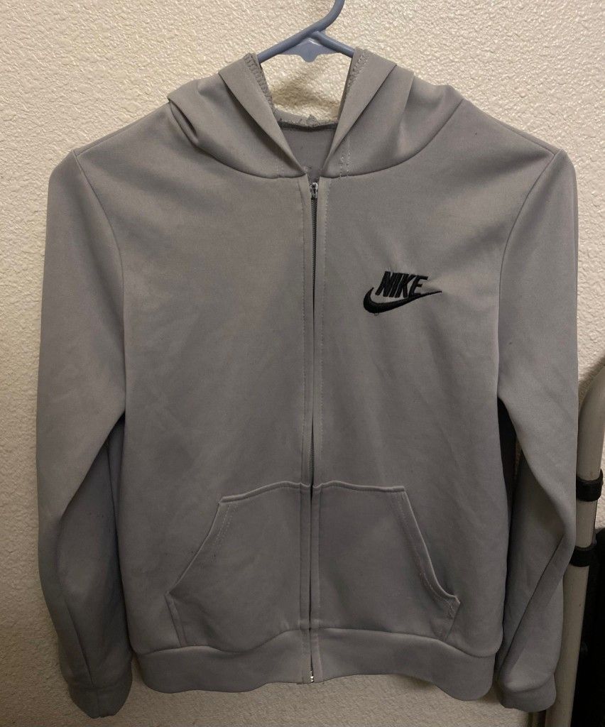 Nike Full Zip Basic Grey Hoodie