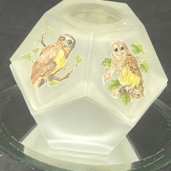  Vintage Westmoreland Frosted Glass Owl Fairy Lamp Tea Light Holder. Add a touch of whimsy to your home decor with this vintage Westmoreland frosted g