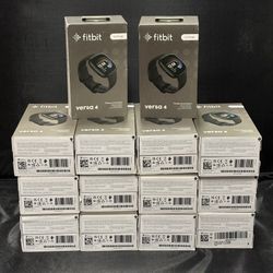 14x Fitbit Versa 4 Smartwatch – Graphite/Black – New Sealed