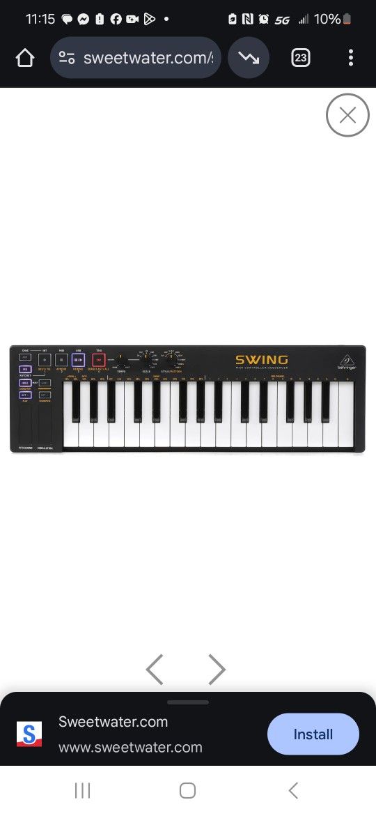 Behringer Swing 37 Keys Midi Controller