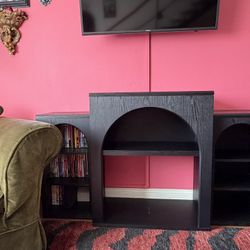 Mopio 59” Black Fireplace Mantel/ TV Stand