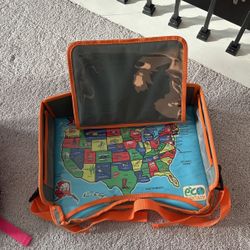 Travel Tray w/Dry Erase Top - Car Seat Travel Tray Table for Toddler 