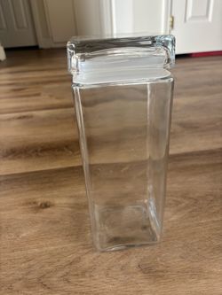 Clear Glass Storage Jar with Lid