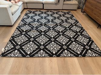 Studio by Jordan Aneto Black White 8x10 Area Rug - New
