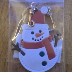 Snowman Genuine Leather RFID Key Fob Holder Keychain Brand New Factory Sealed Package 