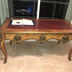 LOUIS XVII WRITING DESK AND A GAME SIDE TABLE
