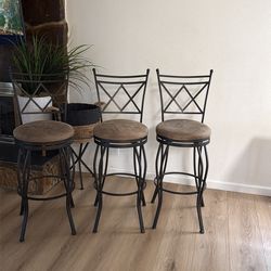 Set of 3 stools metal