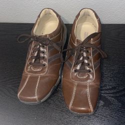 Sport Stags “Pager” brown leather casual shoes size 11M