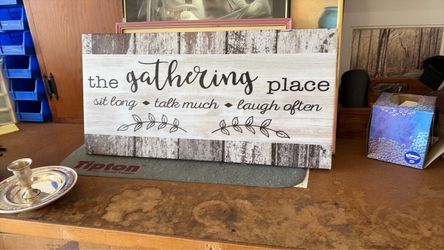 Sign the gathering place