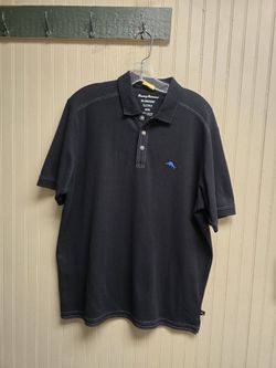 Tommy Bahama Men's Tropicool Pique Spectator Island Zone Polo Shirt Charcoal M