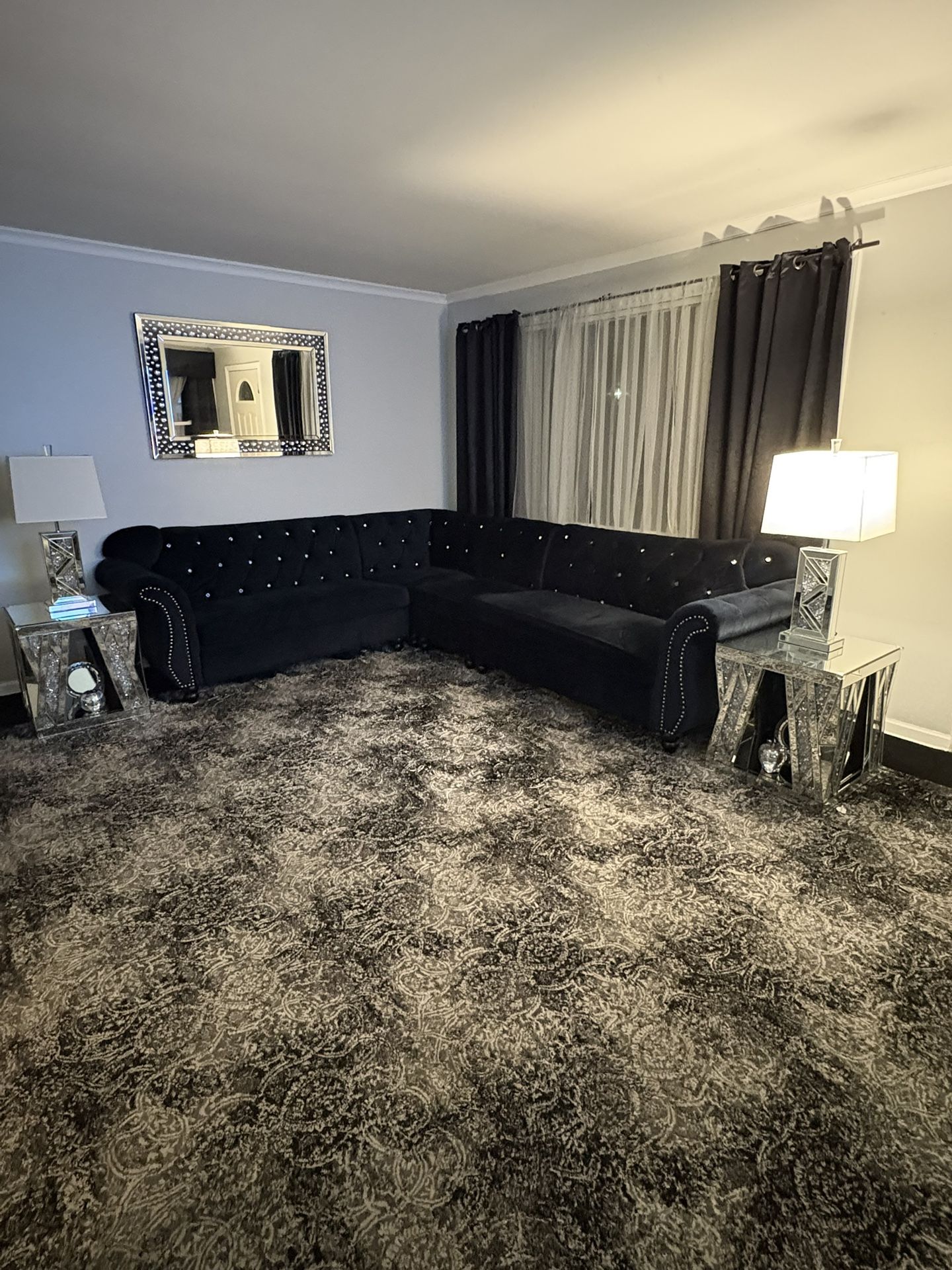 Black Sectional Sofa And Pictures