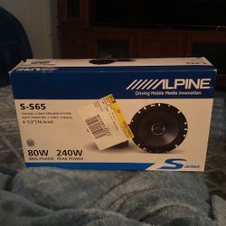 Alpine 6.5 Speakers And A Set If 1” Spacers  