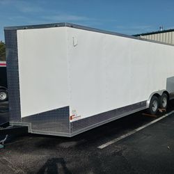 8.5x24ft Enclosed Vnose Trailer Brand Mee Moving Cargo Storage Cargo Traveling Car Truck Motorcycle Bike ATV UTV SXS Hauler