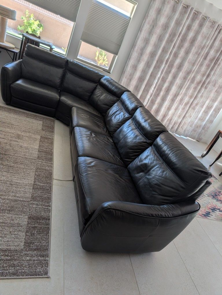 Used Dark Grey Sectional In Good Condition