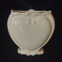 1950s Vintage Ceramic ❤️ Heart Shape Thin Vase