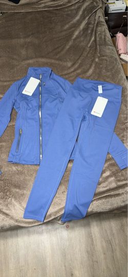 Lululemon Blue Jacket and Leggings Set