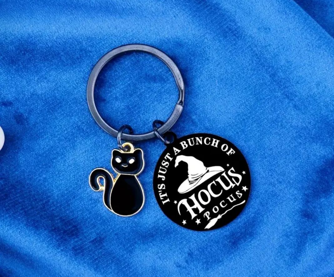Brand New Cute Spooky Just A Bunch of Hocus Pocus Keychain
