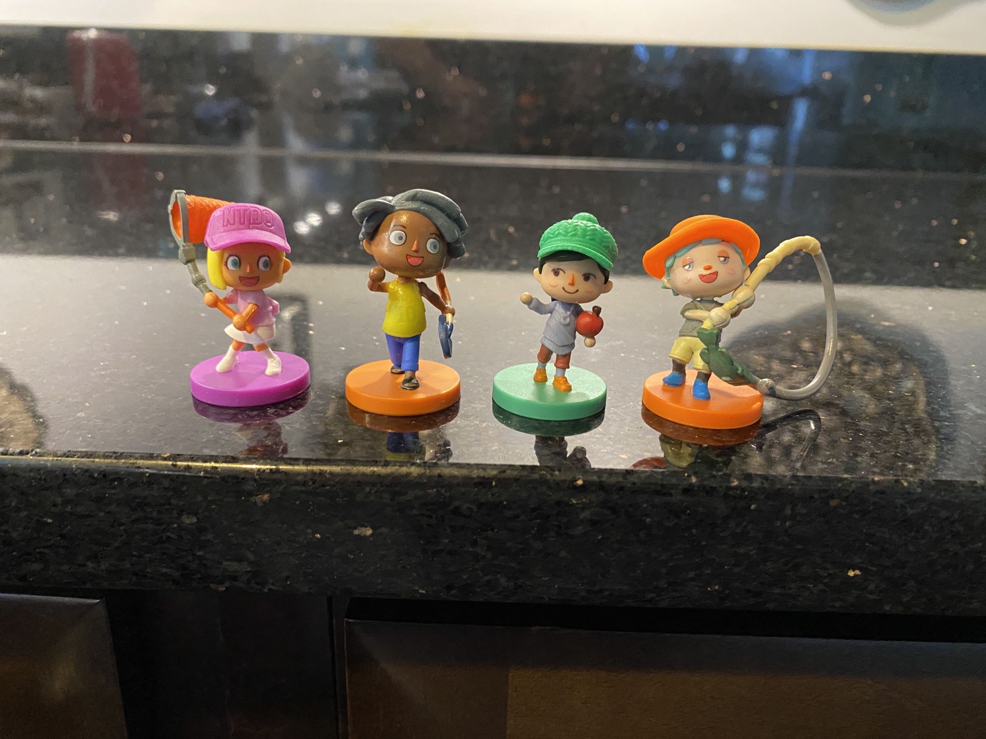 4 Animal Crossing 2” Figures from Monopoly Animal Crossing Board Games
