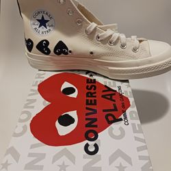 Converse Comme Des Garçons Play Beige/ Cream Size 7M / W9