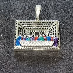925 Sterling Silver Last Supper Pendant 