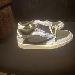 Travis Scott x Air Jordan 1 Retro OG SP Low 'Reverse Olive'—