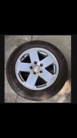 1 — 255/55r18 5x5 5x127 Jeep Grand Cherokee Wrangler Wheel Rim Great 80% Treads Tire!!!!!