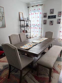 Ashley dinning table set with chairs
