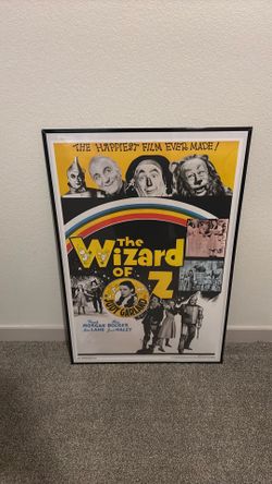 Vintage Wizard of Oz Poster w/ Frame