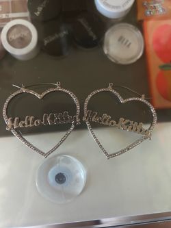 Hello Kitty Heart Shaped Earrings