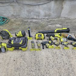 Ryobi 18v Power Tool Set 19 Tools & Batteries