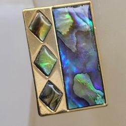 RARE OCEAN BLUE ABALONE ART DECO 