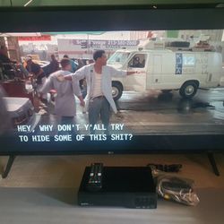 Used 43"LG TV, with Sanyo DVD Player