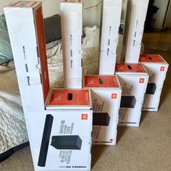 JBL 3.1.2 Ch. Cinema SB595 Dolby Atmos Home Theater Soundbar ~ Deep Bass w/ Wireless Subwoofer