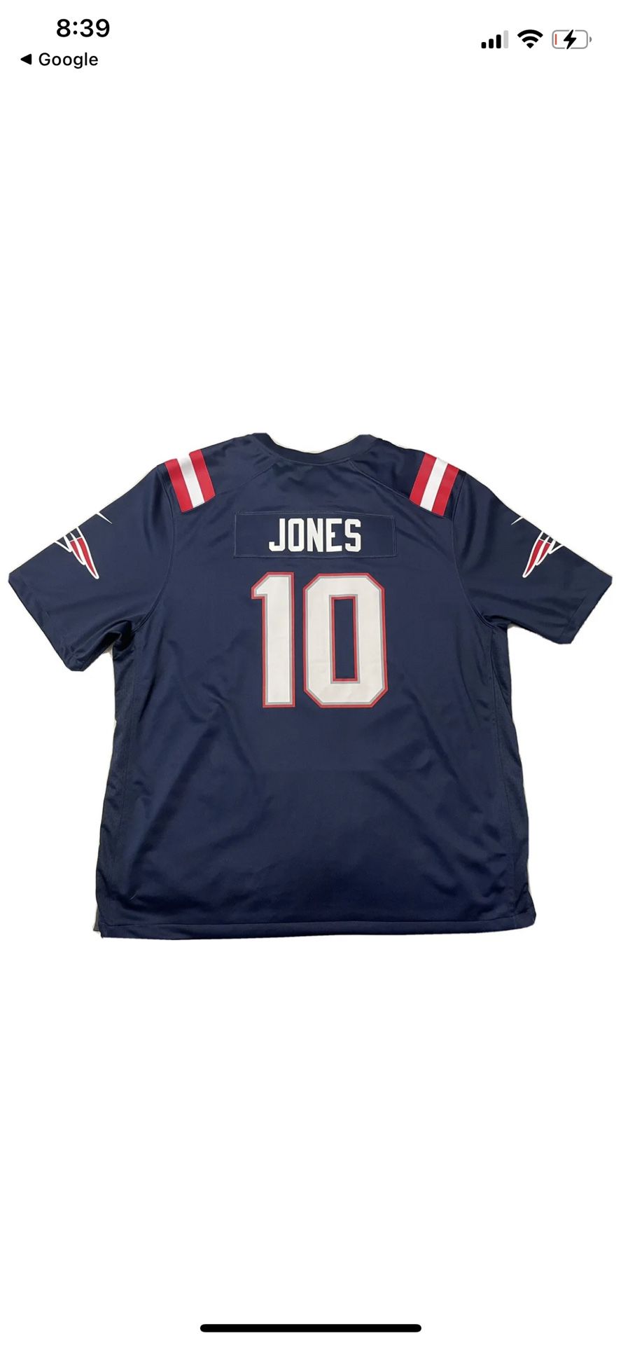 Mac Jones #10 New England Patriots NFL Nike On Field Men's Jersey Blue 3XL
