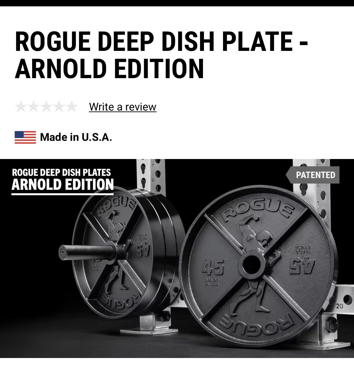 Rogue Fitness Arnold Deep Dish Plates
