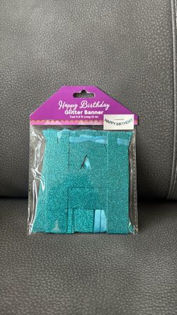 New Teal Happy Birthday Party Banner 9.8 Feet