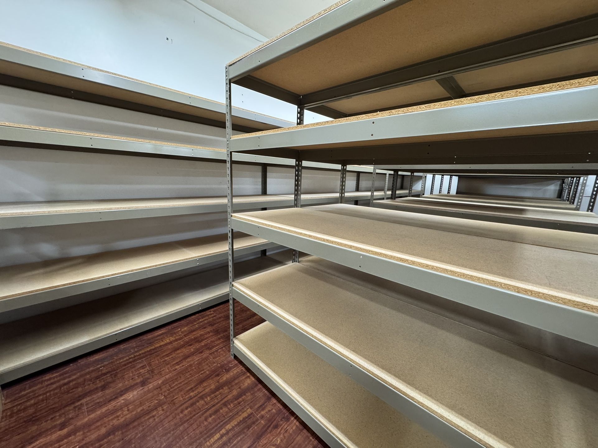 Heavy Duty USA Made Shelving 96 in W x 24 in D Garage Storage Rack Industrial Warehouse 5 Tier