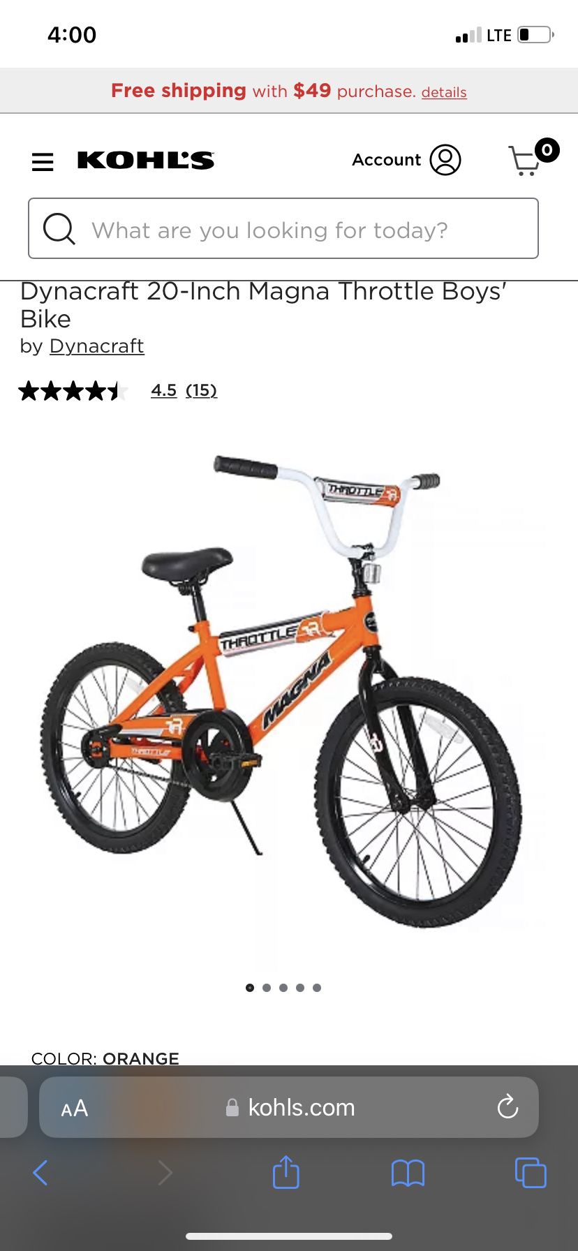 Boys 20” Bike Brand New