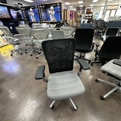 Haworth Zody Ergonomic Office Chair Dark Gray Checkered Plaid