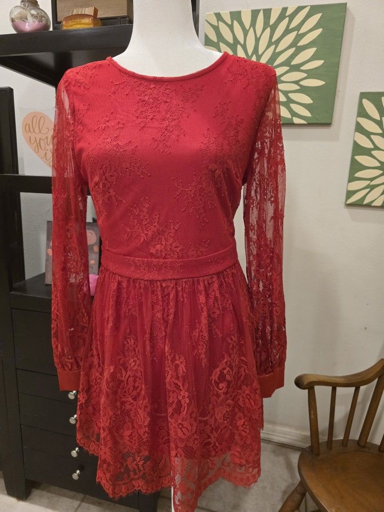 Women's Beautiful Rec LACE DRESS