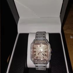 Moissanite Watch Rose And Gold